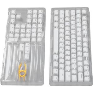 PBT Keycaps, 113 toetsen, mechanische toetsenborden, dubbellaags, professioneel doe-het-zelf voor mechanische toetsenborden (wit)