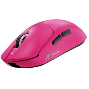 ATTACK SHARK X8PLUS Mouse for Large Hand, 55g SUPERLIGHT, PixArt PAW3395PRO Gaming Sensor, BT/2.4G Wireless/Wired, 6 Adjustable DPI up to 40000, 500mAh Battery (Berry Red)