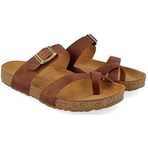 HAFLINGER Bio Juno Leren sandalen, kurkvoetbed, uniseks, Braun Country, 38 EU