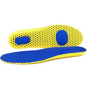 Inlegzolen Memory Foam Inlegzolen for schoenen Sole Mesh Deodorant Ademend Kussen Running Inlegzolen for Voeten Man Dames Orthopedische Inlegzolen Verhoogde Inlegzolen (Color : Blue, Size : 25cm EU3