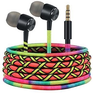 URIZONS In-Ear Hoofdtelefoon Stereo Oortelefoon - Bedrade Oordopjes met Microfoon en Volumeregeling, Bas Oortjes Koptelefoon voor Smartphone Computer Laptop PC Tablet MP3, 3,5mm Earphones
