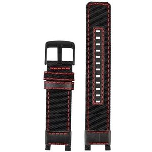 Geschikt for Casio G-SHOCK horlogeband GST-B100 S130 W300G 400g W330 W120 W410 Canvas horlogeband Nylon Armband (Color : Black red black, Size : 0mm)