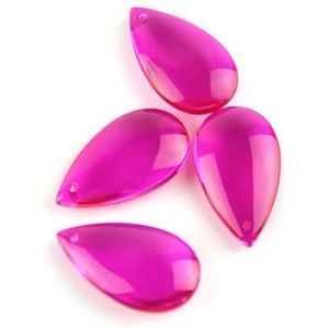 Kristallen kroonluchter prisma's 38 mm/50 mm Drop prisma's voor kristallen kroonluchter deel lamp opknoping decoratie voor lamp decoratie sieraden maken (kleur: roze, maat: 38 mm 100 stuks)