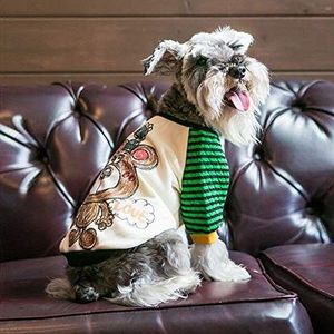 HVTKL 2019 lente en zomer nieuwe Teddy hond kleding twee-benige kleding Britse stretch katoen herfst en winter kleding huisdier hond trui, M, Meerkleurig