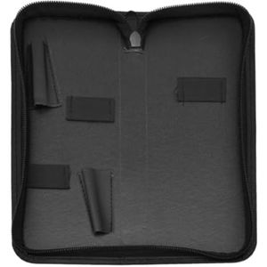 FOVAOK PU Lederen Kappers Schaar Tas Case Geschikt Voor Haar Schaar Salon Scharen Styling Tool Kapper Accessoires, Zwart, 1PCS