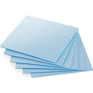 Poppstar 6x Thermische Pad 50x50 mm met 6 W/mk Thermische Geleidbaarheid (3 Diktes: 0,5mm / 1mm / 1,5mm) Kleur Blauw