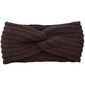 Warme zilveren string gebreide kruis haarband sport hoofdband pluche oorbescherming hoofdband wol hoofdbanden voor vrouwen winter 1 stuks (kleur: B koffie)