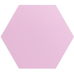 DEQORI Hexagon Wandbehang, zelfklevend, 55 x 47,6 cm, pastelkleuren, lavendel, textielcanvas, verwijderbaar, decoratief en vormvast, voor woonkamer, kantoor, hal of kinderkamer
