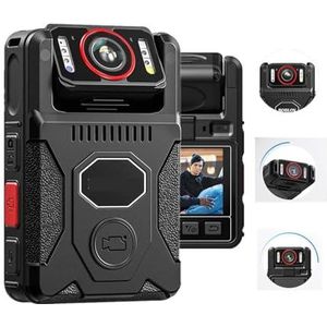 Mini Body Cameram, M7 Pro 4K Lichaamscamera's Minicamera Met LCD-scherm 128GB Videorecorder GPS Bodycam 180 ° Draaien Camera Politiecamera voor Pet Walking, Werk, Reizen