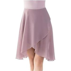 UBOHUZ Balletrok voor dames, chiffon, onregelmatige wikkeljurk, tule, ballerina, danskleding, training voor volwassenen voor vrouwen, Paars, XXL