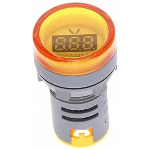 LED Voltmeter Signaallampen Digitaal Display Meetapparaat Volt Spanningsmeter Display Lamp Tester Meetbereik AC 20-500V MYQZHOU (Kleur: Geel)