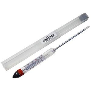 AL-AMBIK Alcoholmeter met geïntegreerde thermometer en compensatieschaal, meetbereik 30-60 vol% I exacte metingen I gebruiksaanwijzing inclusief