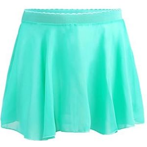 UBOHUZ Volwassen danspraktijk rok ballet korte chiffon elastische taille voor vrouwen voor vrouwen, Helder Groen, M