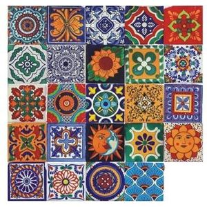 Muurtegels Stickers 24 stks/set bloem PVC tegelstickers waterdicht verwijderbare woondecoratie keuken en badkamer decoratie (kleur: 10 x 10 cm)