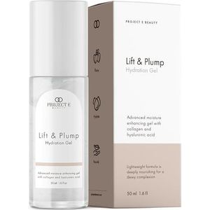 Project E Beauty Aqua Collagen Gel | Natuurlijke organische huidverzorging Vitamine C Gezichtsoog Anti-veroudering Fijne lijntjes Rimpels Lifting Aanscherping Voller Verstevigend Serum Lotion Ionengel Behandeling 50ml 1.7oz