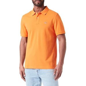 GANT Reg Shield Ss Pique poloshirt voor heren, Sweet Orange, L