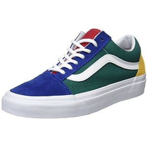 Vans Old Skool Sneaker voor meisjes, Multicolour Vans Blue Yacht Club Blauw Groen Geel R1q, 42 EU