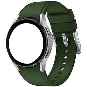 LUGEMA 20mm siliconen band compatibel met Samsung Galaxy horloge 4 40mm 44mm klassieke 46mm 42mm sport armband Samsung Galaxy horloge 5 44mm 40mm band (Color : Green, Size : Galaxy Watch 4 44mm)