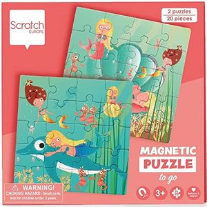 SCRATCH 276181153 Magneetpuzzel zeemeermin, uitklapboek voor thuis en onderweg, puzzel voor kinderen vanaf 3 jaar