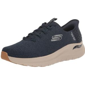 Skechers Instappers voor heren: Arch Fit 2.0 - Look Ahead gebreide instapsneakers met veters, Donkerblauw, 39.5 EU