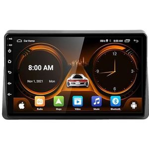 Dubbele DIN Android 14 autoradio voor Renault Master 2019-2022 9 Duim QLED Touch screen-met Draadloze Carplay Android Auto GPS navigatie 4G WiFi Stuurwielbediening achteruitrijcamera(P4 4G+WIFI 8Core