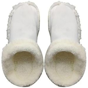 Bont Insert Voering Schoen Binnenzool Warme Fleece Klompen Vervanging voor Unisex Outdoor Indoor Schoenen (Wit, M6)
