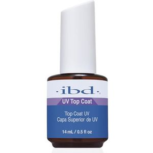 IBD UV Top Coat, 14 ml - MADE IN USA - Premium UV-uithardende glanslak - Topcoat UV topcoat - Hoogglanzende afwerking