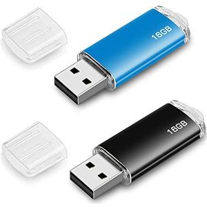 lUCKGOOD886 USB-stick, 16 GB, 2 stuks, USB-stick, flashdrive, geheugenstick, 16 GB (2 stuks)