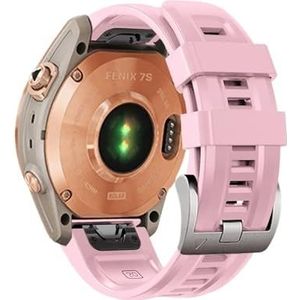 Horlogeband fit for Garmin Fenix ​​7S 6S 5S Siliconen Polsband Armband SmartWatch Horlogeband Fenix ​​7S 6S Pro/5S Plus (Color : Pink 1, Size : Fenix 5S Plus)