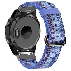 22mm Nylon Smart Watch Band bandjes Compatibel met Garmin Fenix ​​5 Plus 6 Pro 7 Forerunner 935 945 EPIX Quick Release Watchbands Vervanging (Color : Blue, Size : 22mm Fenix 5 5Plus)