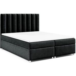 Best for Home Boxspringbed met bedkast Trinity K-10 Bonell binnenvering incl. Topper 180x200 zwart