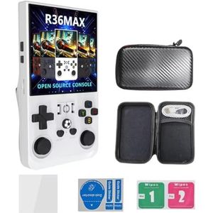R36MAX Retro handheld gameconsole met 64G ingebouwde 18000+ klassieke games, 4.0 IPS-scherm Open Source Linux-systeem, draagbare arcade-gamingspeler