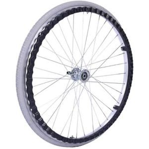 PP-Vic Vervangingsset Voor Rolstoelwielen Van 24 Inch, 1,2 Inch Gelagerd Aluminium Wiel Met Handwiel Achterwiel, Past Op De Meeste Handrolstoelen En Rollatoraccessoires,Black+gray