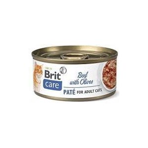 BRIT CARE Cat Beef Pate & Olijven Rundvlees met Olijven 70G