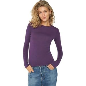 DANISH ENDURANCE Thermo Shirt met Lange Mouwen voor Dames - van Merino Wol - Paars - S