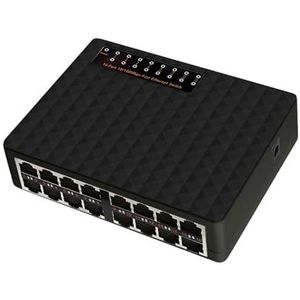 SOEWGAIJI 16-Poorts Netwerk-Switch 10/100Mbps Smart Switch Fast Ethernet Hub RJ45 High Performance Internet Splitter (Kleur: EU Plug 16 Poort)
