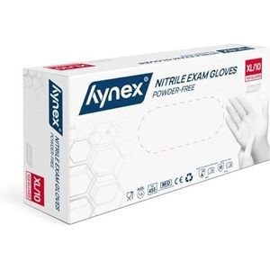 Hynex Nitril handschoenen maat XL wit 100/doos 3,5gram