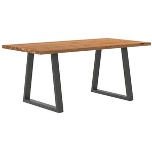 vidaXL Eettafel rechthoekig 180x90x74 cm massief eikenhout lichtbruin, eetkamertafel, restauranttafel, bureau, keukentafel, eetkamermeubilair