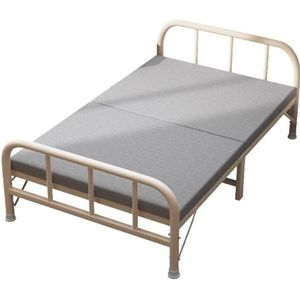 ROUZIHU Opklapbed Eenpersoonsbed Thuiskantoor Dutje Bed Volwassen dutje Draagbare gestoffeerde ijzeren bedden(70cm)