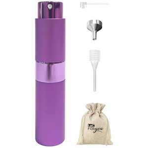 LAC FOR YOU Navulbare parfumverstuiver, 8 ml, reisverstuiver, verstuiver voor in handtas, paars