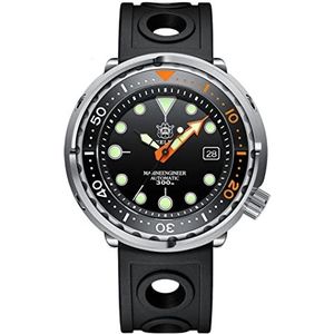 Steeldive 47.5mm NH35 Beweging Rvs Mannen Sport Horloge 300 M Waterdichte Keramische Bezel Automatische Duik Horloge, rubberen band, mode