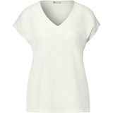 Street One - T-shirt - Zomer - Fijne Structuurkwaliteit - V-hals - Zijsplitten