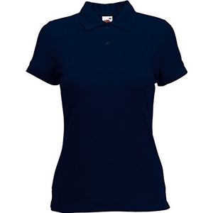 Fruit of the Loom Vrouwen 65/35 Lady Fit Slim Fit Plain Polo Korte Mouw Polo Shirt Blauw (Deep Navy), 8 Fabrikant maat:XS/8), Diepe marine, XS