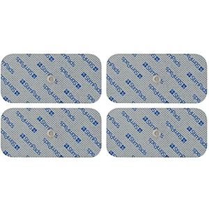 Stimpads EMS-elektroden - compatibel met Compex spierstimulatoren - 4 stuks 50 x 100 mm met 3,75 mm Easy Snap (1) - gecertificeerd medisch hulpmiddel van Motron NV
