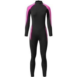 Neopreen wetsuit, complete duikuitrusting for heren, snorkel- en surfpak uit één stuk, winterwarmte (Color : ROSE RED, Size : XXXL)