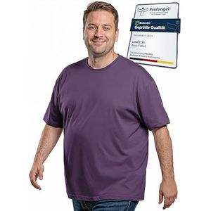 Logostar T-shirt, voor heren, basic, grote maten tot 15 XL, lila, 6XL