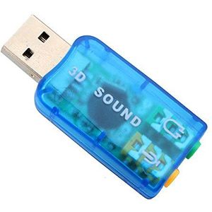 Zerone Externe USB audio-adapter, USB 2.0 3D 5.1-kanaals audio PC geluidskaart adapter hoofdtelefoonadapter