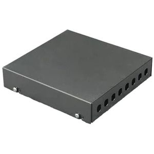 2 stks 8 poorten glasvezel terminal box mini lege doos volledig uitgerust FC SC LC ST 4/8 cores adapter pigtail aansluitdoos(Dark Grey)