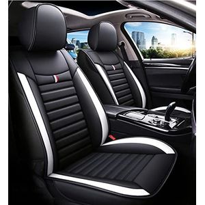 Stoelhoezen Beschermhoezen 1 Set 5 Seat Volledige Dekking Auto Seat Cover Voor Mini Voor Cooper R56 Een Voor Cooper S Voor Paceman Voor Clubman Voor Countryman Voor Tapijt(Black white)