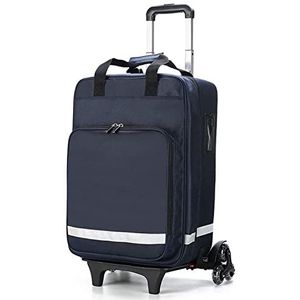 Professionele EHBO-kit, Emergency Rescue Kit Trolley Medische doos voor auto, wandelen, backpacken, kamperen, reizen (Color : Blue)